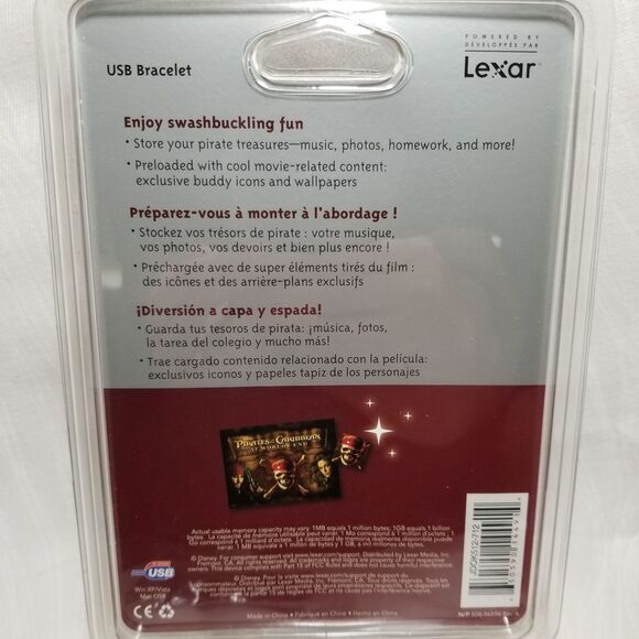 Disney Parks Pirates of the Caribbean Lot Johnny Depp Bundle Keychain Bracelet - Picture 10 of 11